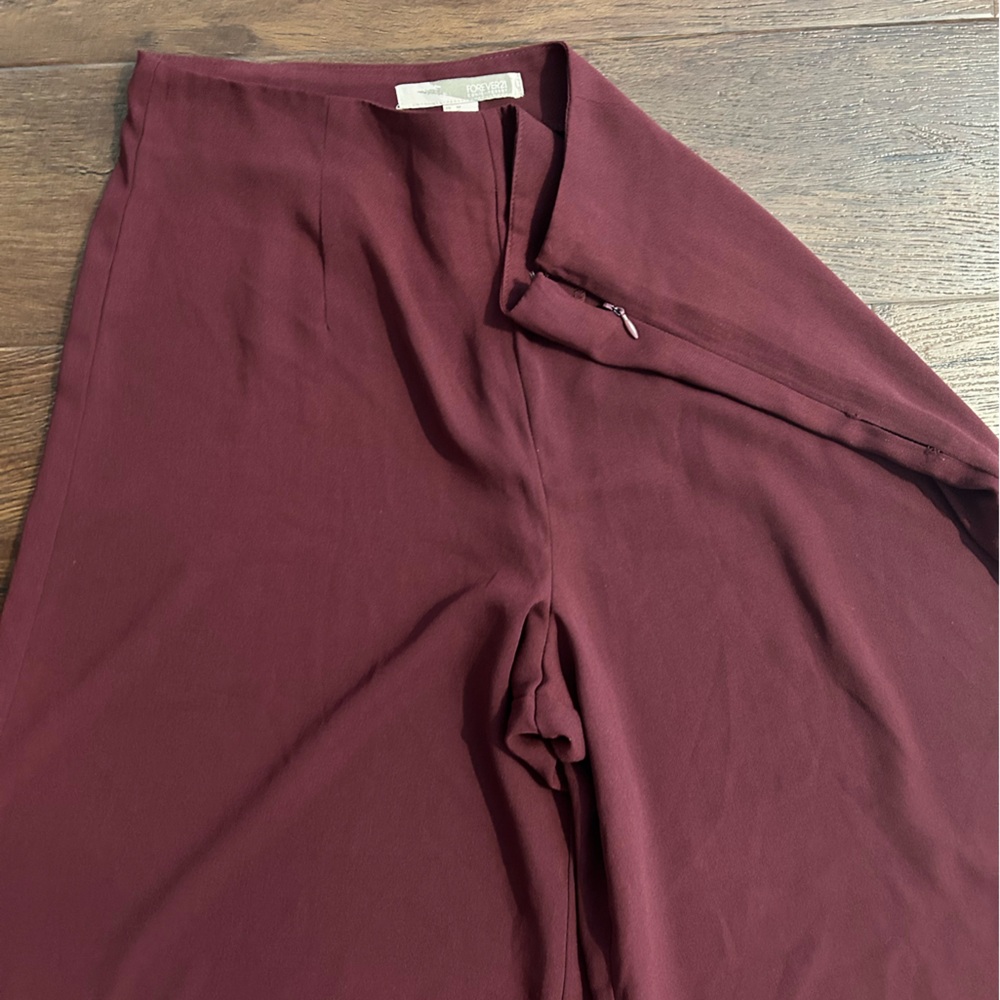 BOGO FREE Forever 21 size medium burgundy wide leg pants - Picture 4 of 4